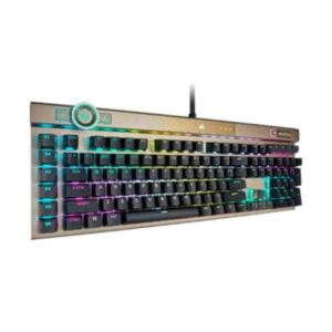 کیبورد گیمینگ کورسیر K100 RGB Optical-Mechanical-Midnight Gold
