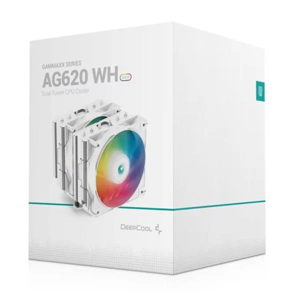 خنک کننده پردازنده دیپ کول AG620 DIGITAL White ARGB