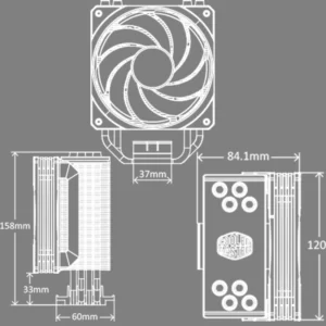 فن خنک کننده پردازنده کولرمستر مدل HYPER 212 SPECTRUM RGB